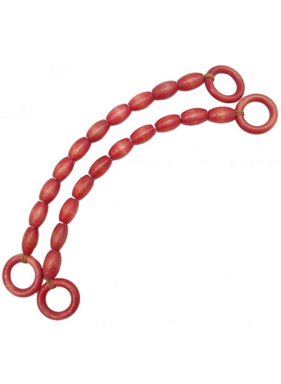 Çanta Aksesuar 20 mm Oval Ahşap Boncuklu 40 cm Kırmızı Renk Çanta Sapı Çanta Aksesuar 20 mm Oval Ahşap Boncuklu 40 cm Kırmızı Renk Çanta Sapı