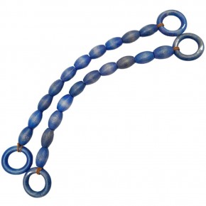 Çanta Aksesuar 20 mm Oval Ahşap Boncuklu 40 cm Lacivert Renk Çanta Sapı