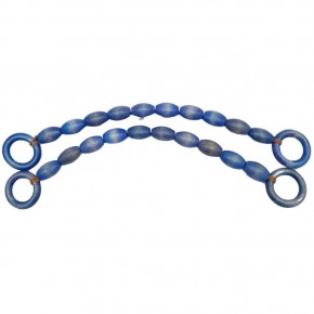 Çanta Aksesuar 20 mm Oval Ahşap Boncuklu 40 cm Lacivert Renk Çanta Sapı