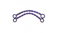 Çanta Aksesuar 20 mm Oval Ahşap Boncuklu 40 cm Mor Renk Çanta Sapı