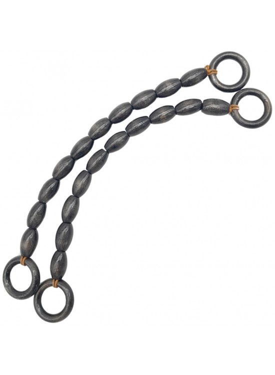 Çanta Aksesuar 20 mm Oval Ahşap Boncuklu 40 cm Siyah Renk Çanta Sapı Çanta Aksesuar 20 mm Oval Ahşap Boncuklu 40 cm Siyah Renk Çanta Sapı