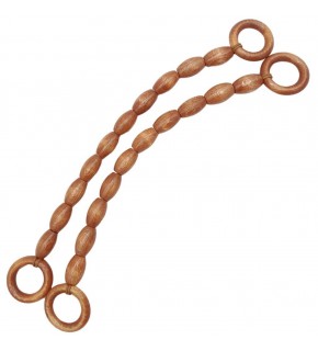 Çanta Aksesuar 20 mm Oval Ahşap Boncuklu 40 cm Taba Renk Çanta Sapı