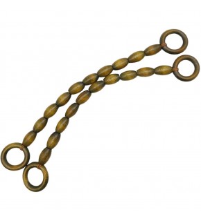 Çanta Aksesuar 20 mm Oval Ahşap Boncuklu 40 cm Zeytin Yeşili Renk Çanta Sapı