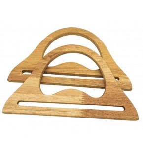 Çanta Aksesuar  20x12  cm  Ham Ahşap  Renk İthal Ahşap Çanta Sapı