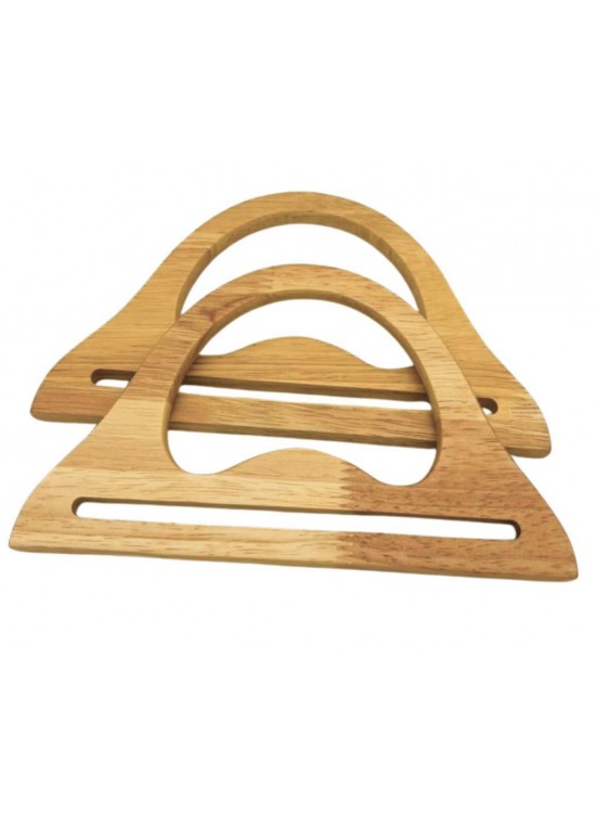 Çanta Aksesuar  20x12  cm  Ham Ahşap  Renk İthal Ahşap Çanta Sapı