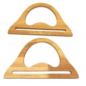Çanta Aksesuar  20x12  cm  Ham Ahşap  Renk İthal Ahşap Çanta Sapı