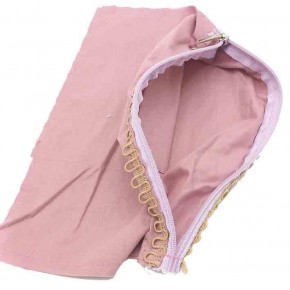 Çanta Aksesuar 20X30 Cm Dikilmiş Fermuarlı Astar Açık Gül Kurusu