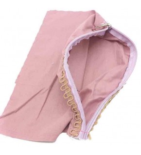 Çanta Aksesuar 20X30 Cm Dikilmiş Fermuarlı Astar Açık Gül Kurusu