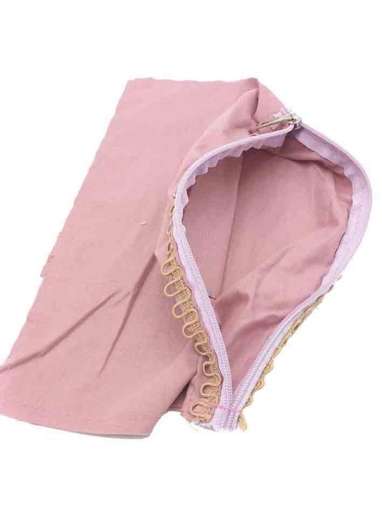 Çanta Aksesuar 20X30 Cm Dikilmiş Fermuarlı Astar Açık Gül Kurusu