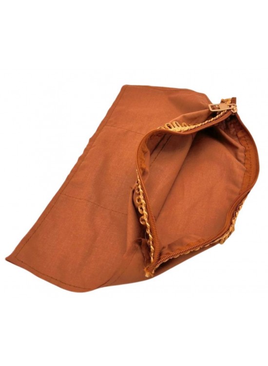 Çanta Aksesuar 20X30 Cm Dikilmiş Fermuarlı Astar Açık Kahve Renk