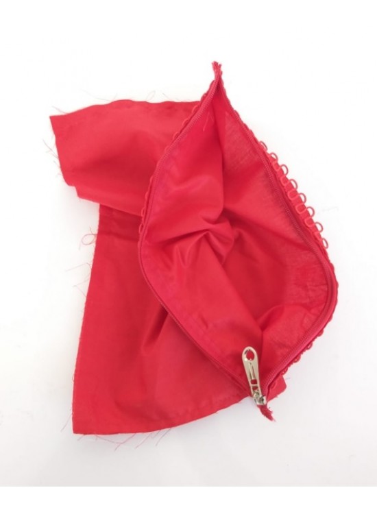 Çanta Aksesuar 20X30 Cm, Dikilmiş Halde, Fermuarlı Astar Kırmızı