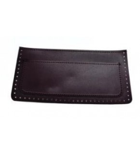 Çanta Aksesuar 22x11 cm Koyu Kahve  Renk Suni Deri Cep