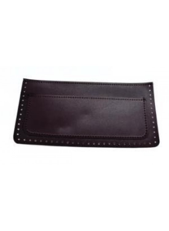 Çanta Aksesuar 22x11 cm Koyu Kahve  Renk Suni Deri Cep