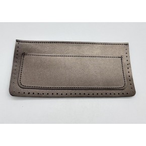 Çanta Aksesuar 22x11 cm Parlak Gri Renk Suni Deri Cep