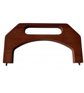 Çanta Aksesuar 23.5 Cm Koyu Renk Tutmalı Ahşap Burs