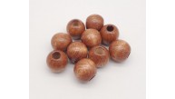 Çanta Aksesuar 24 mm Ahşap Yuvarlak Boncuk Taba Renk 10 Adet