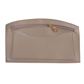 Çanta Aksesuar 24x15 cm Açık Vizon Renk Troklu Suni Deri Cep Light Gold Metalli