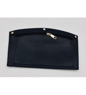 Çanta Aksesuar 24x15 cm Lacivert Renk Troklu Suni Deri Cep Light Gold Metalli