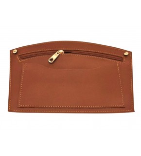 Çanta Aksesuar 24x15 cm Taba  Renk Troklu Suni Deri Cep Light Gold Metalli