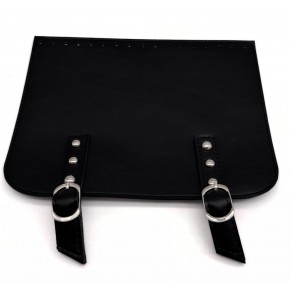 Çanta Aksesuar 24x19 cm Çift Mıknatıslı  Suni Deri Kapak Siyah  Renk Gümüş Metalli