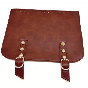 Çanta Aksesuar 24x19 cm Çift Mıknatıslı  Suni Deri Kapak Taba Renk Light Gold Metalli