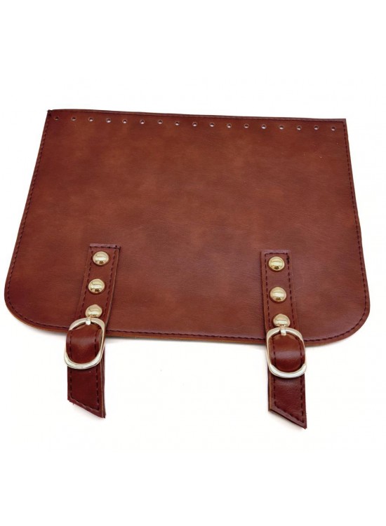 Çanta Aksesuar 24x19 cm Çift Mıknatıslı  Suni Deri Kapak Taba Renk Light Gold Metalli