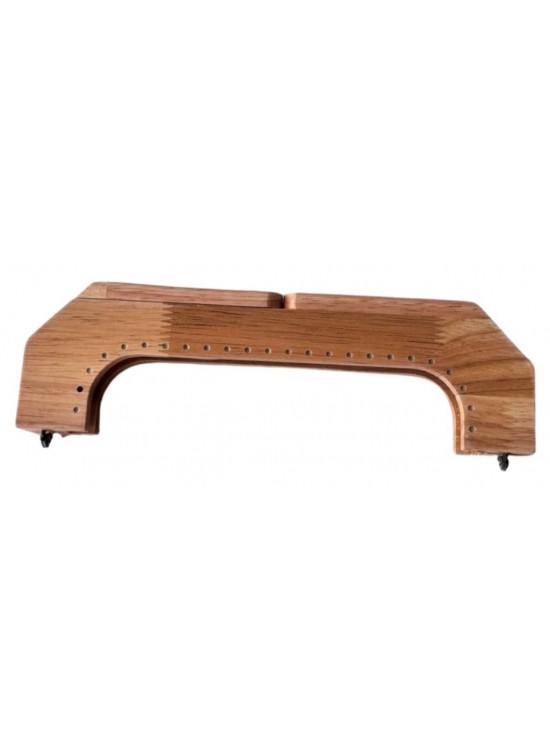 Çanta Aksesuar 25 Cm  Açık Renk Dikmeli Ahşap Burs