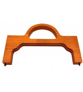 Çanta Aksesuar 25 cm Koyu Ton Ahşap Burs Tutmalı