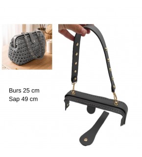 Çanta Aksesuar 25 Cm Lüks Model Çanta Seti Gri Light Gold Metalli