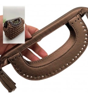 Çanta Aksesuar 25 cm Suni Derili Bakır Renk Gizli Çanta Bursu Yeni Model