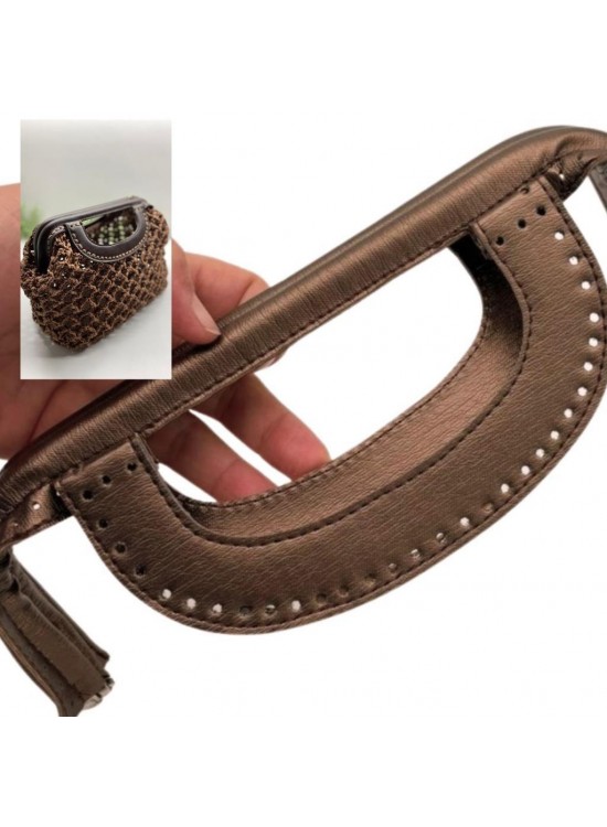 Çanta Aksesuar 25 cm Suni Derili Bakır Renk Gizli Çanta Bursu Yeni Model