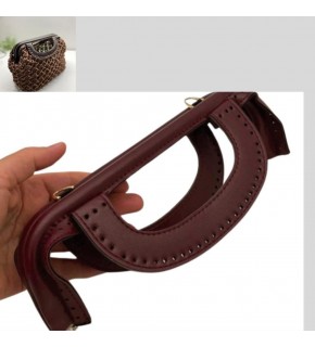 Çanta Aksesuar 25 cm Suni Derili Bordo Renk Gizli Çanta Bursu Yeni Model
