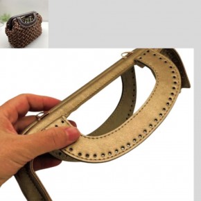 Çanta Aksesuar 25 cm Suni Derili Gold Renk Gizli Çanta Bursu Yeni Model