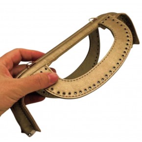 Çanta Aksesuar 25 cm Suni Derili Gold Renk Gizli Çanta Bursu Yeni Model