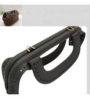 Çanta Aksesuar 25 cm Suni Derili Gri Renk Gizli Çanta Bursu Yeni Model