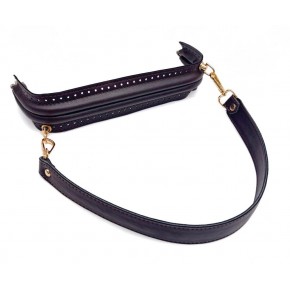 Çanta Aksesuar 25 cm Suni Derili  Koyu Kahve Renk Gizli Çanta Bursu Deri Kulplu