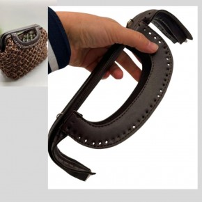 Çanta Aksesuar 25 cm Suni Derili Koyu Kahve Renk Gizli Çanta Bursu Yeni Model