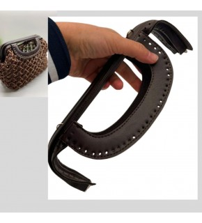 Çanta Aksesuar 25 cm Suni Derili Koyu Kahve Renk Gizli Çanta Bursu Yeni Model