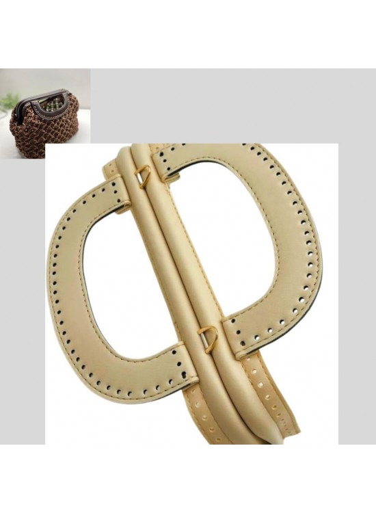 Çanta Aksesuar 25 cm Suni Derili Krem Renk Gizli Çanta Bursu Yeni Model