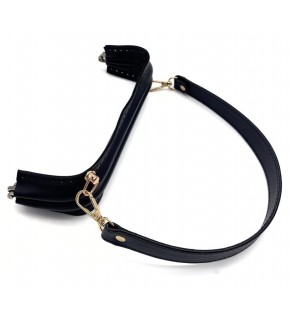 Çanta Aksesuar 25 cm Suni Derili  Siyah Renk Gizli Çanta Bursu Deri Kulplu