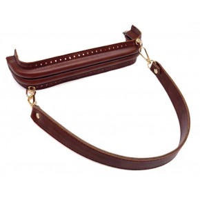 Çanta Aksesuar 25 cm Suni Derili  Taba Renk Gizli Çanta Bursu Deri Kulplu