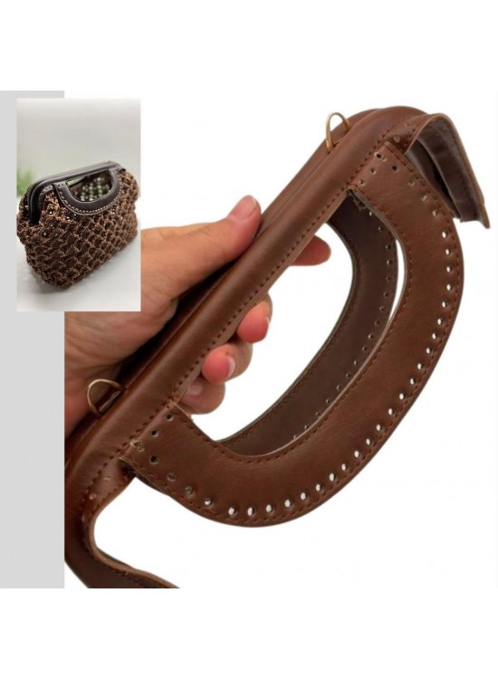 Çanta Aksesuar 25 cm Suni Derili Taba Renk Gizli Çanta Bursu Yeni Model