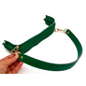 Çanta Aksesuar 25 cm Suni Derili  Yeşil Renk Gizli Çanta Bursu Deri Kulplu