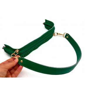 Çanta Aksesuar 25 cm Suni Derili  Yeşil Renk Gizli Çanta Bursu Deri Kulplu