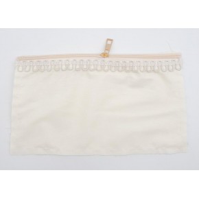 Çanta Aksesuar 25x15 cm Dikilmiş Fermuarlı Astar Krem Renk