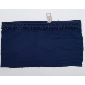 Çanta Aksesuar 25x15 cm Dikilmiş Fermuarlı Astar Lacivert Renk