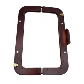 Çanta Aksesuar 26 Cm Kızıl Kahve Renk Ahşap Burs