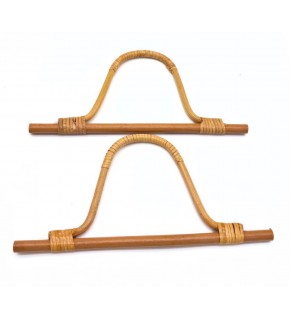 Çanta Aksesuar 27 cm Gerçek Bambu Çanta Sapı Açık Renk