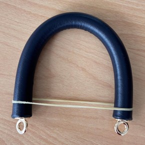 Çanta Aksesuar 27 cm Rulo Model Suni Deri Lacivert Çanta Sapı Light Gold Metalli