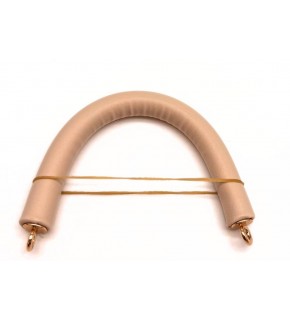 Çanta Aksesuar 27 cm Rulo Model Suni Deri Pudra Çanta Sapı Light Gold Metalli